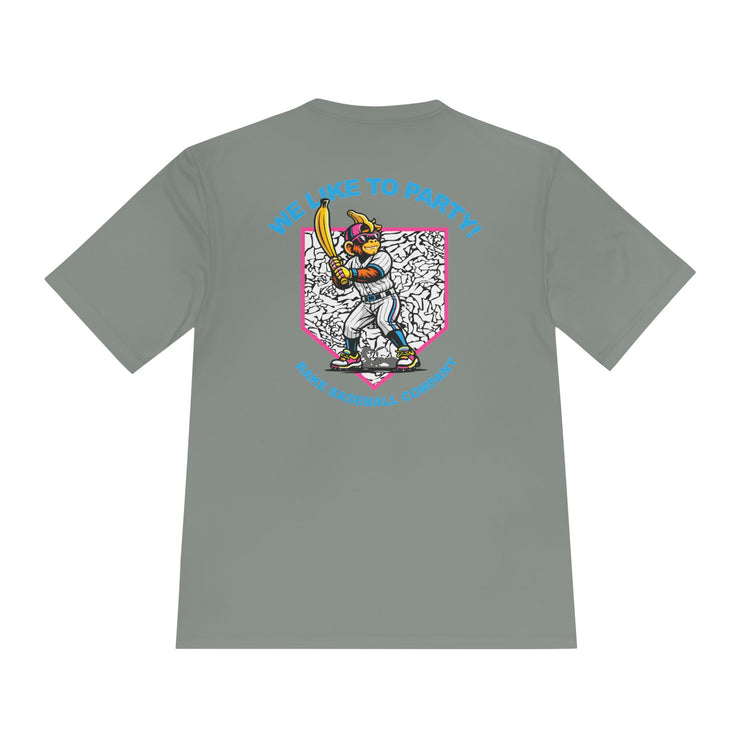Party Animals Inspired Dry Fit Tee - Rake Baseball Company - RAKE BASEBALL | BASEBALL T-SHIRT | BASEBALL CLOTHING | GOOD VIBES ONLY