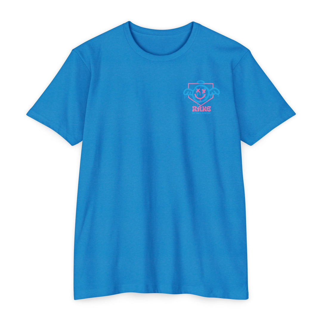 She Angel Drip Softball Tee - Rake Baseball Company - RAKE BASEBALL | BASEBALL T-SHIRT | BASEBALL CLOTHING | GOOD VIBES ONLY