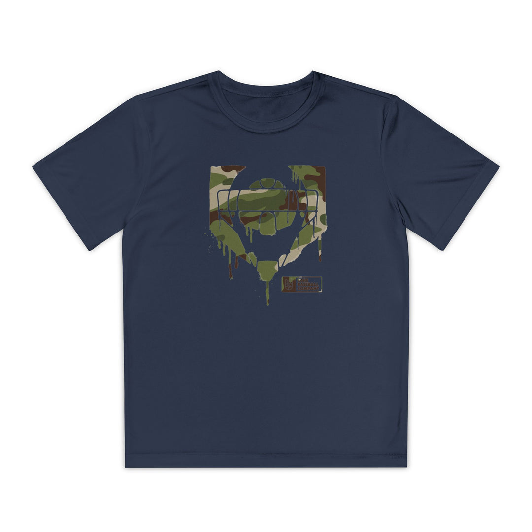 Kids Catcher's Drip Camo Dry Fit Tee - Rake Baseball Company - RAKE BASEBALL | BASEBALL T-SHIRT | BASEBALL CLOTHING | GOOD VIBES ONLY
