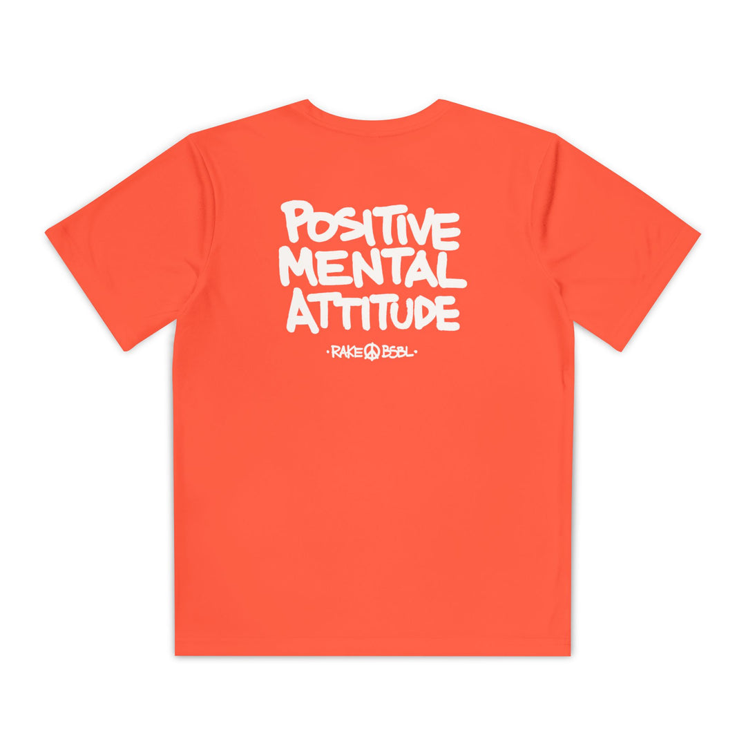 Kids Positive Mental Attitude Dry Fit Tee - Rake Baseball Company - RAKE BASEBALL | BASEBALL T-SHIRT | BASEBALL CLOTHING | GOOD VIBES ONLY