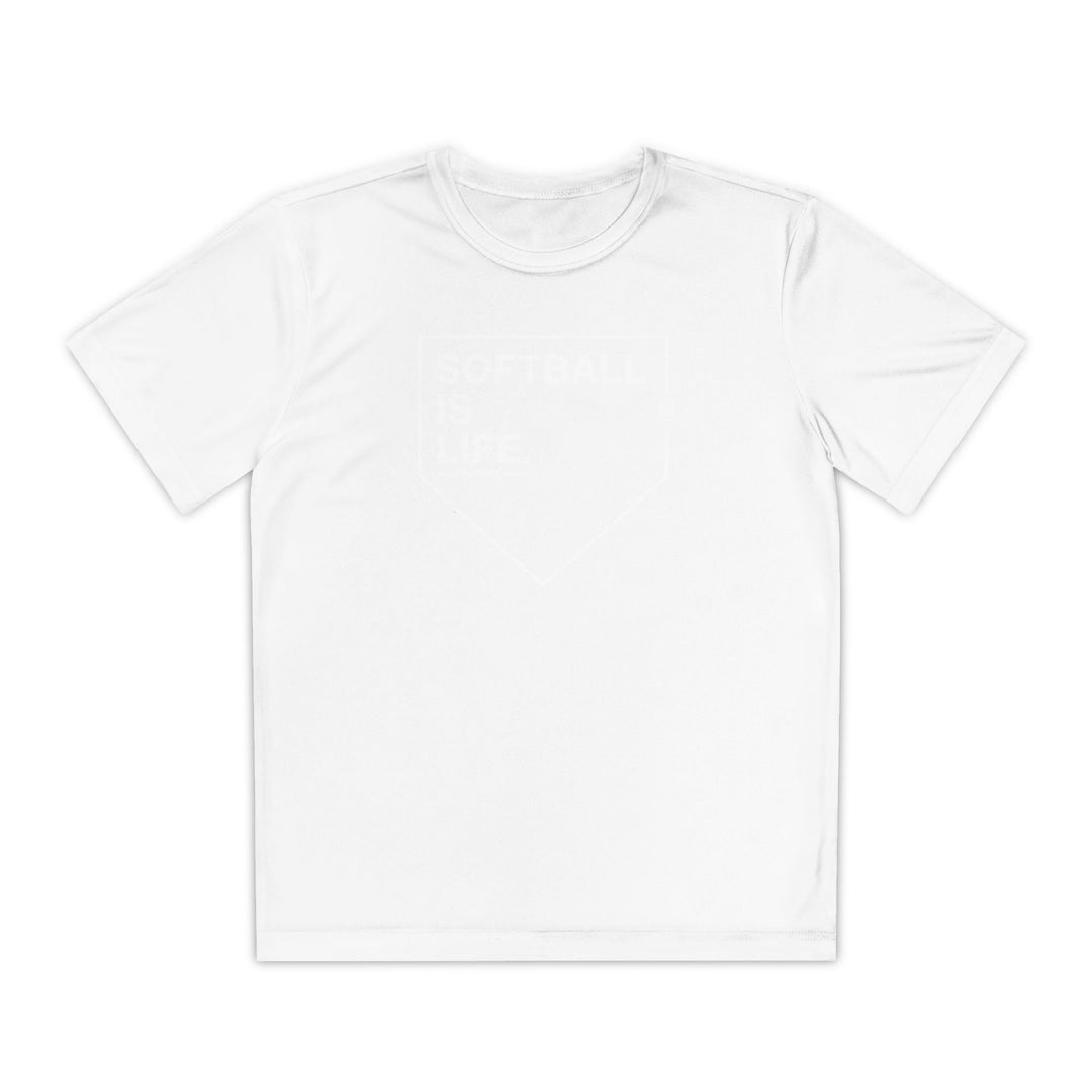 Kids Softball Is Life Dry Fit Tee - Rake Baseball Company - RAKE BASEBALL | BASEBALL T-SHIRT | BASEBALL CLOTHING | GOOD VIBES ONLY