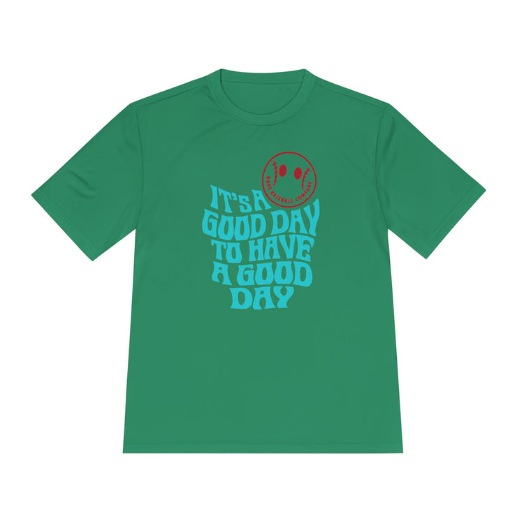 It's A Good Day Dry Fit Tee - Rake Baseball Company - RAKE BASEBALL | BASEBALL T-SHIRT | BASEBALL CLOTHING | GOOD VIBES ONLY