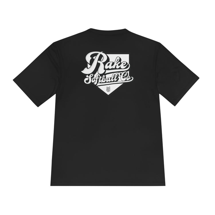 Rake Softball Co. Dry Fit Tee - Rake Baseball Company - RAKE BASEBALL | BASEBALL T-SHIRT | BASEBALL CLOTHING | GOOD VIBES ONLY