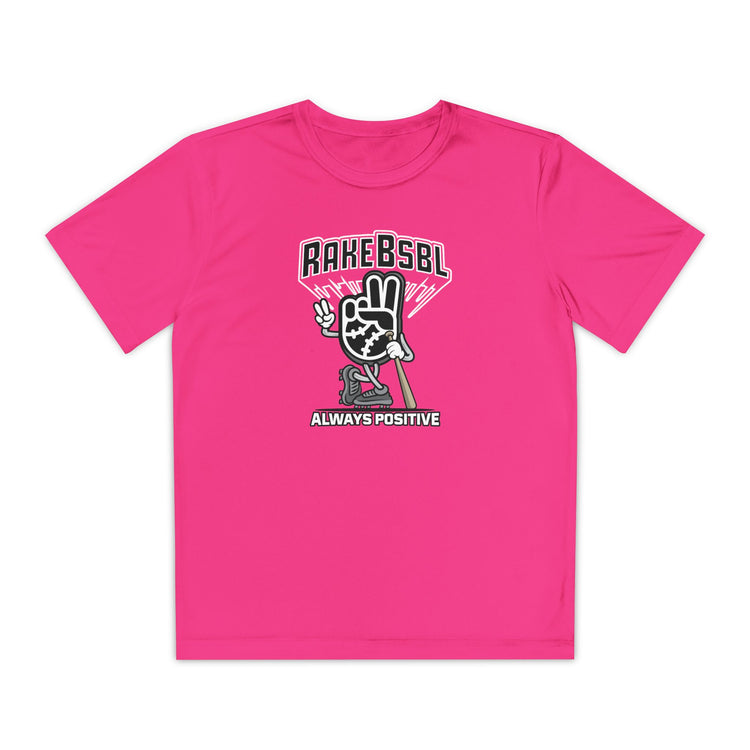 Kids Always Positive Vibes Dry Fit Tee - Rake Baseball Company - RAKE BASEBALL | BASEBALL T-SHIRT | BASEBALL CLOTHING | GOOD VIBES ONLY