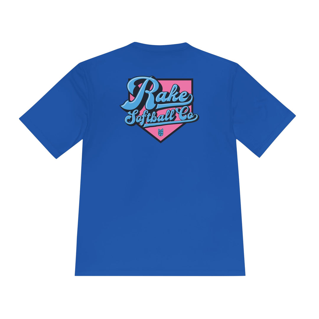 Rake Softball Co. Dry Fit Tee - Rake Baseball Company - RAKE BASEBALL | BASEBALL T-SHIRT | BASEBALL CLOTHING | GOOD VIBES ONLY