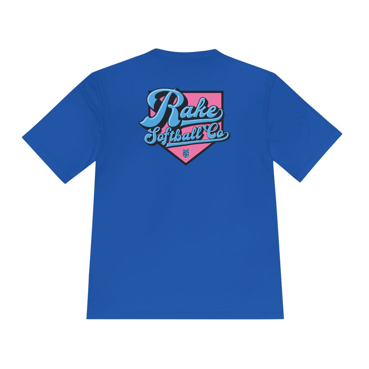 Rake Softball Co. Dry Fit Tee - Rake Baseball Company - RAKE BASEBALL | BASEBALL T-SHIRT | BASEBALL CLOTHING | GOOD VIBES ONLY