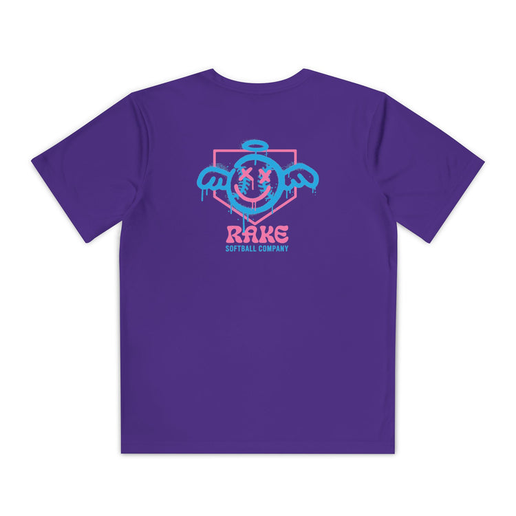 Kids She Angel Drip Softball Dry Fit Tee - Rake Baseball Company - RAKE BASEBALL | BASEBALL T-SHIRT | BASEBALL CLOTHING | GOOD VIBES ONLY
