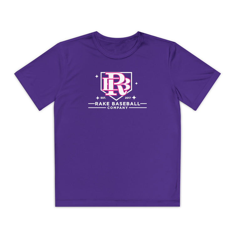 Kids Rake Baseball Homeplate Tee Dry Fit Tee - Rake Baseball Company - RAKE BASEBALL | BASEBALL T-SHIRT | BASEBALL CLOTHING | GOOD VIBES ONLY
