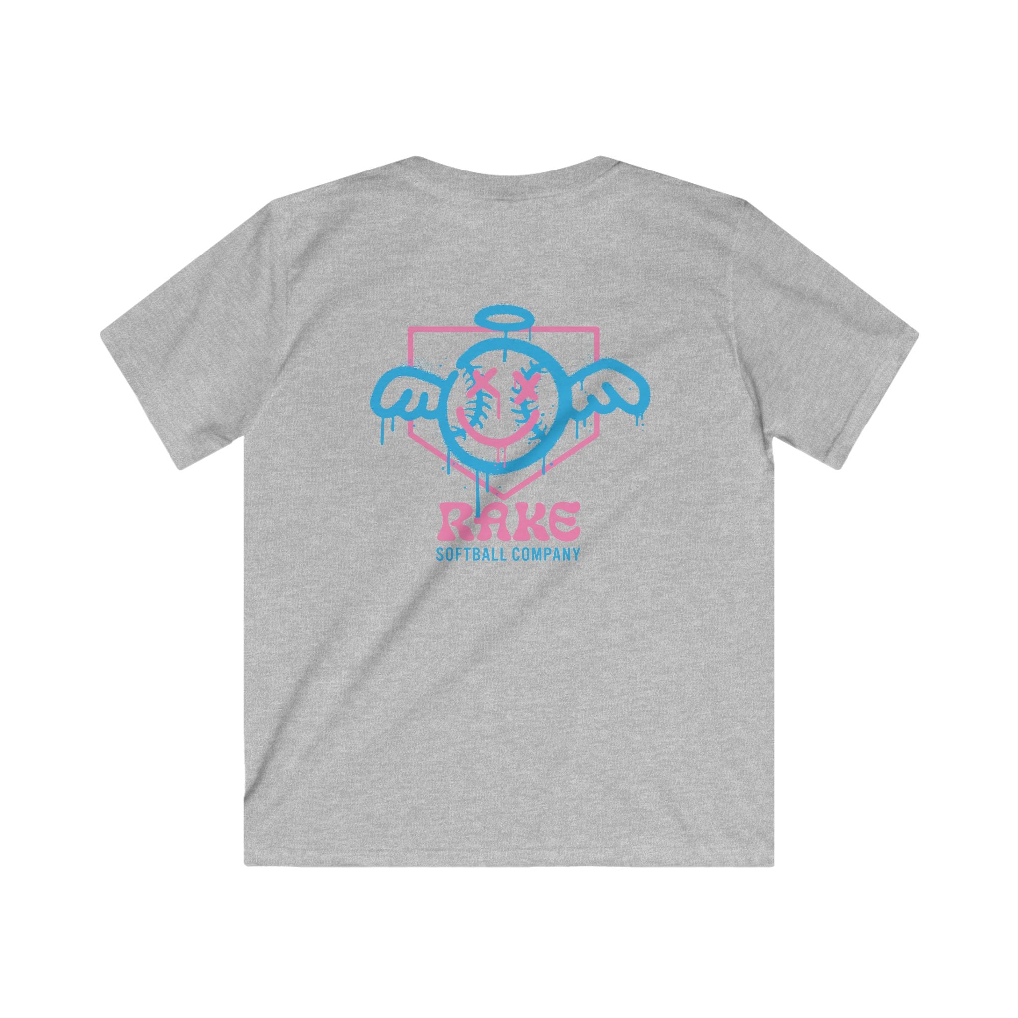 Kids She Angel Drip Softball Tee - Rake Baseball Company - RAKE BASEBALL | BASEBALL T-SHIRT | BASEBALL CLOTHING | GOOD VIBES ONLY