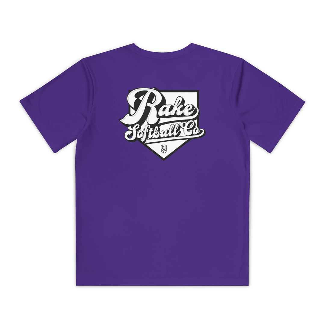Kids Rake Softball Co. Dry Fit Tee - Rake Baseball Company - RAKE BASEBALL | BASEBALL T-SHIRT | BASEBALL CLOTHING | GOOD VIBES ONLY