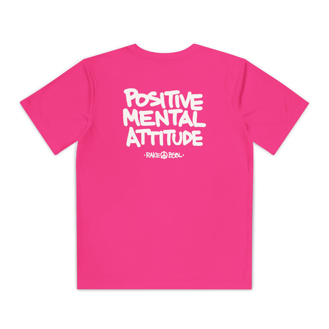Kids Positive Mental Attitude Dry Fit Tee - Rake Baseball Company - RAKE BASEBALL | BASEBALL T-SHIRT | BASEBALL CLOTHING | GOOD VIBES ONLY