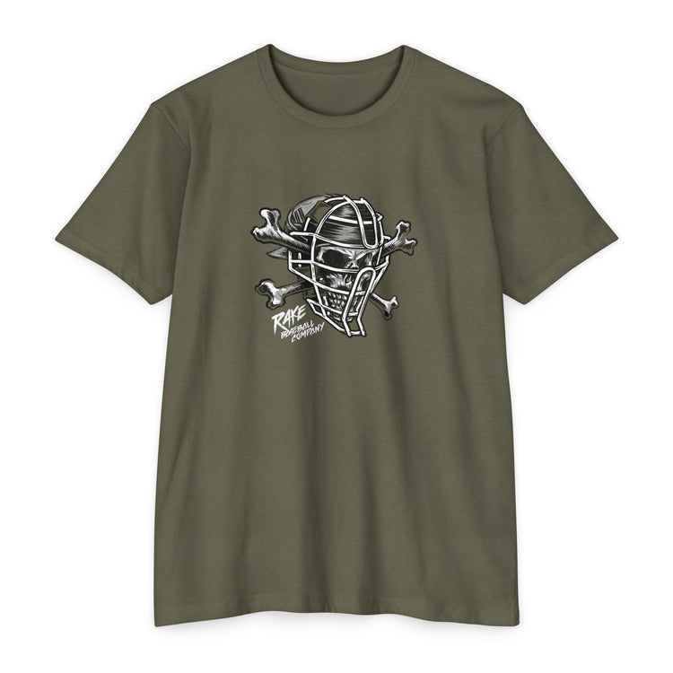 Skull & Bones Catching Tee - Rake Baseball Company - RAKE BASEBALL | BASEBALL T-SHIRT | BASEBALL CLOTHING | GOOD VIBES ONLY