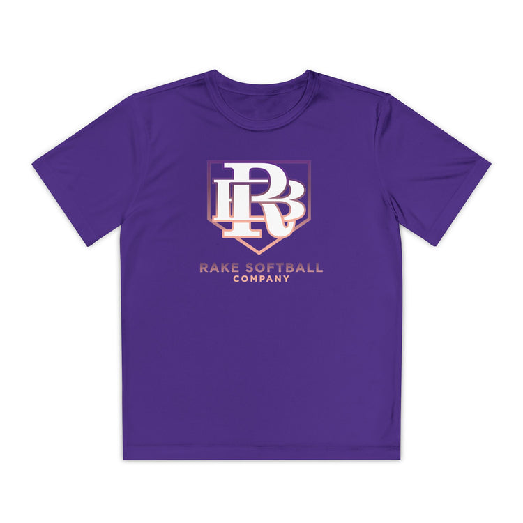 Kids RB Homeplate Softball Dry Fit Tee - Rake Baseball Company - RAKE BASEBALL | BASEBALL T-SHIRT | BASEBALL CLOTHING | GOOD VIBES ONLY