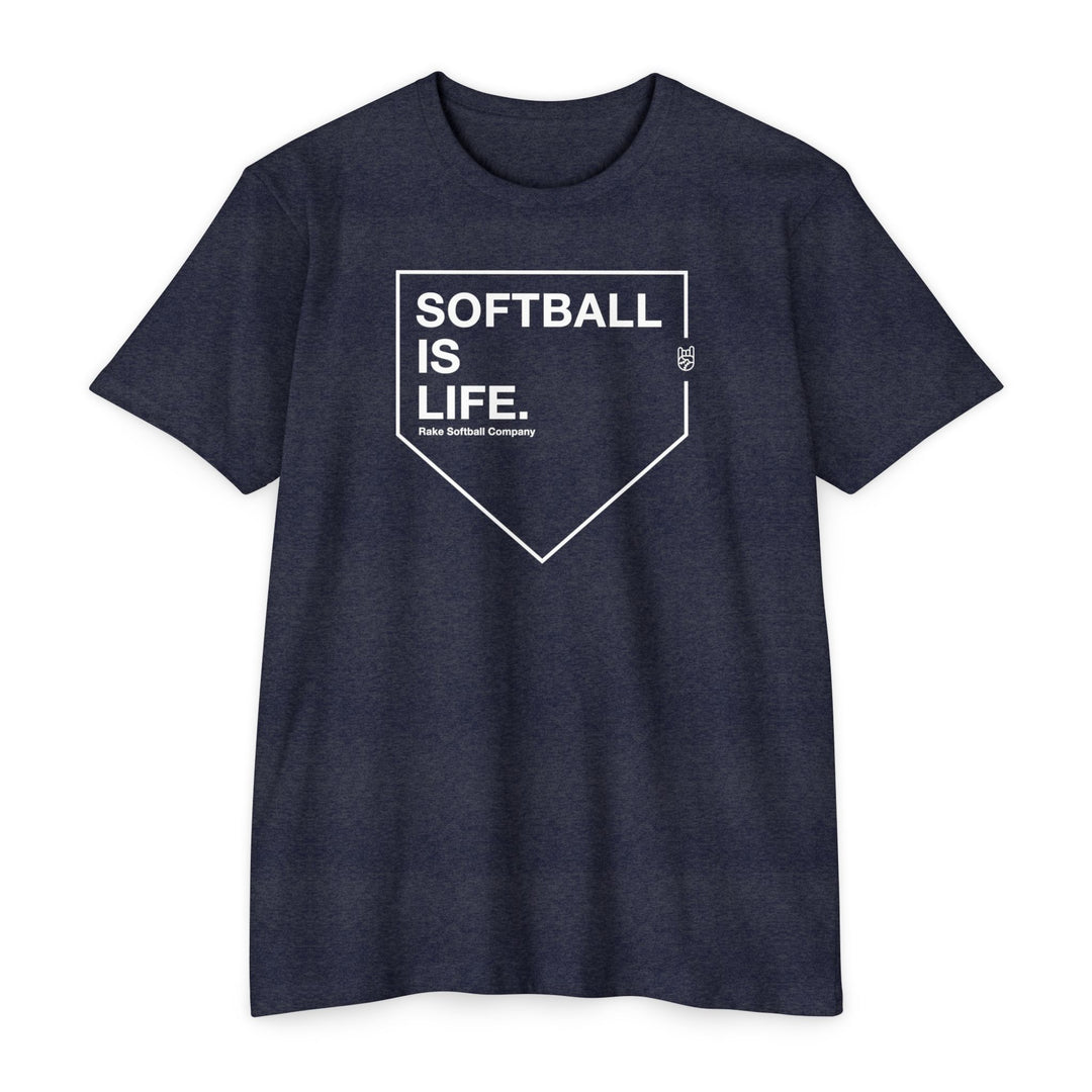 Softball Is Life Tee - Rake Baseball Company - RAKE BASEBALL | BASEBALL T-SHIRT | BASEBALL CLOTHING | GOOD VIBES ONLY