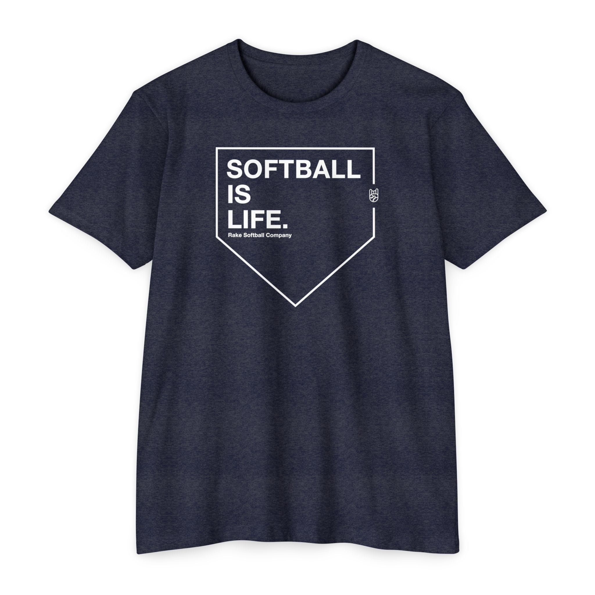 Softball Is Life Tee - Rake Baseball Company - RAKE BASEBALL | BASEBALL T-SHIRT | BASEBALL CLOTHING | GOOD VIBES ONLY