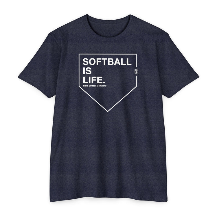 Softball Is Life Tee - Rake Baseball Company - RAKE BASEBALL | BASEBALL T-SHIRT | BASEBALL CLOTHING | GOOD VIBES ONLY