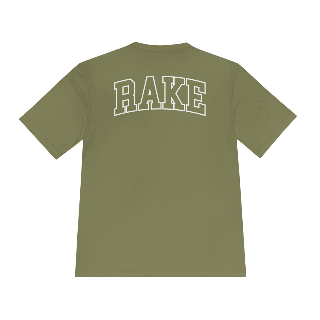 Rockin' Rake Dry Fit Tee - Rake Baseball Company - RAKE BASEBALL | BASEBALL T-SHIRT | BASEBALL CLOTHING | GOOD VIBES ONLY