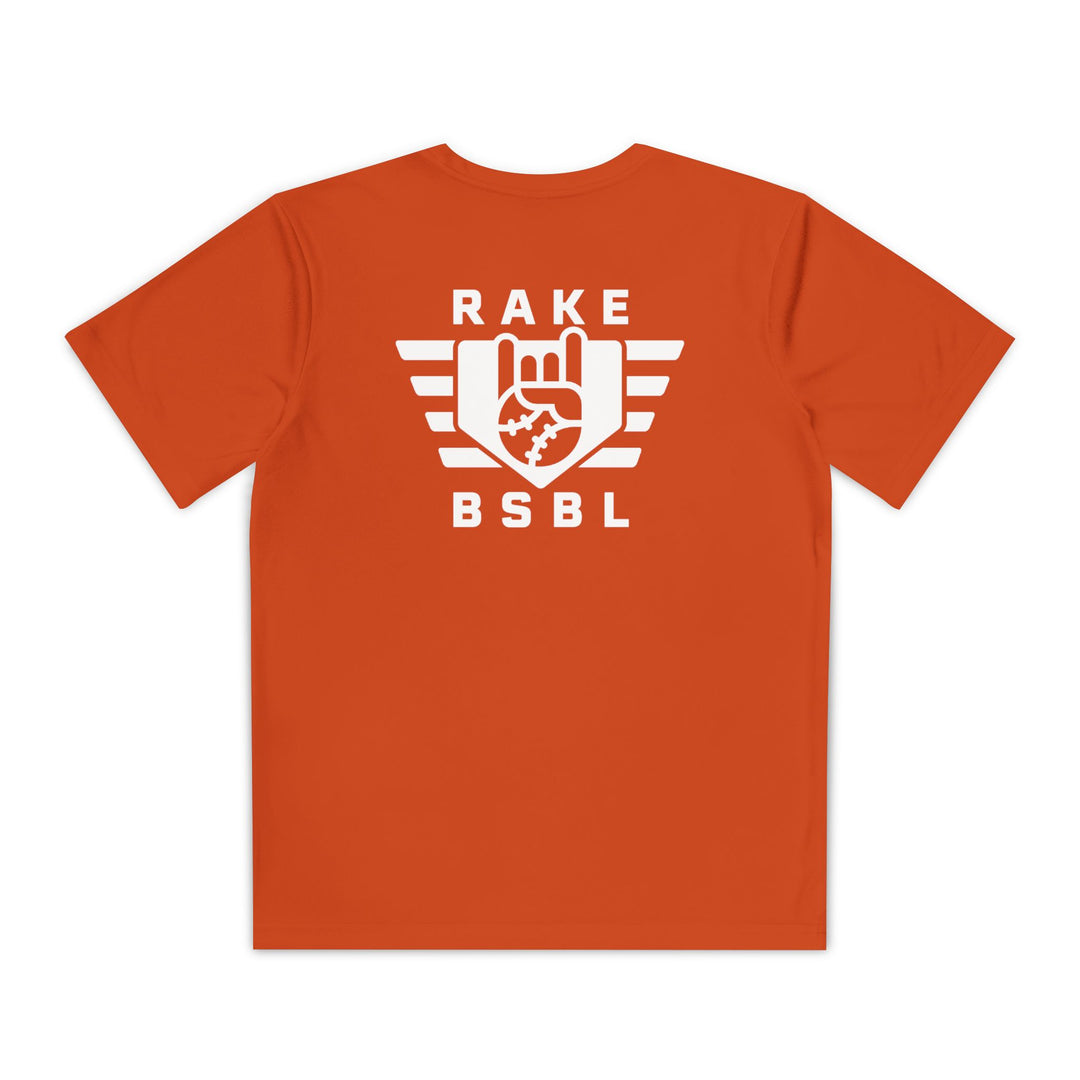 Kids Rake Flag Dry Fit Tee - Rake Baseball Company - RAKE BASEBALL | BASEBALL T-SHIRT | BASEBALL CLOTHING | GOOD VIBES ONLY