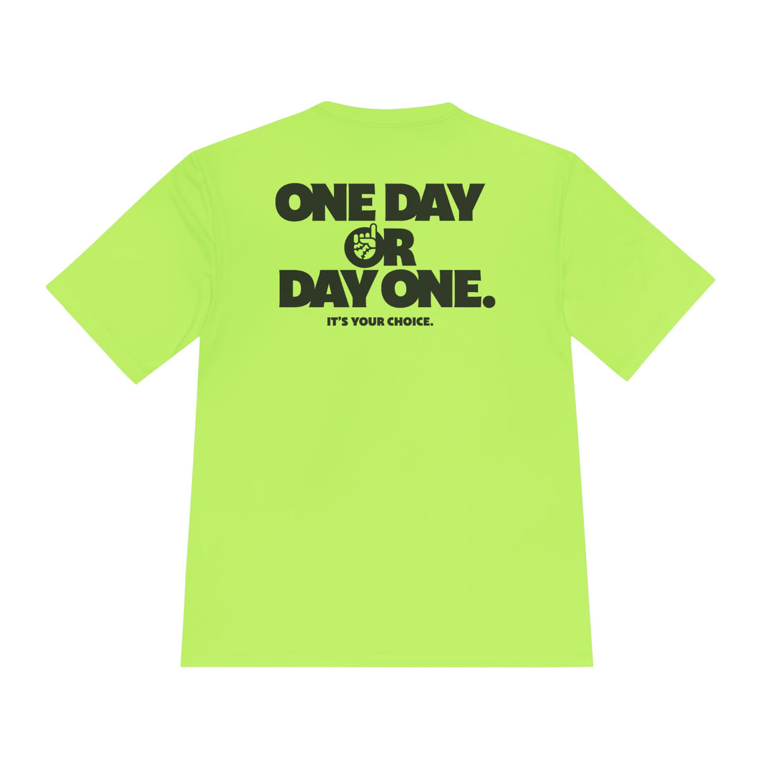 One Day or Day One Dry Fit Tee - Rake Baseball Company - RAKE BASEBALL | BASEBALL T-SHIRT | BASEBALL CLOTHING | GOOD VIBES ONLY