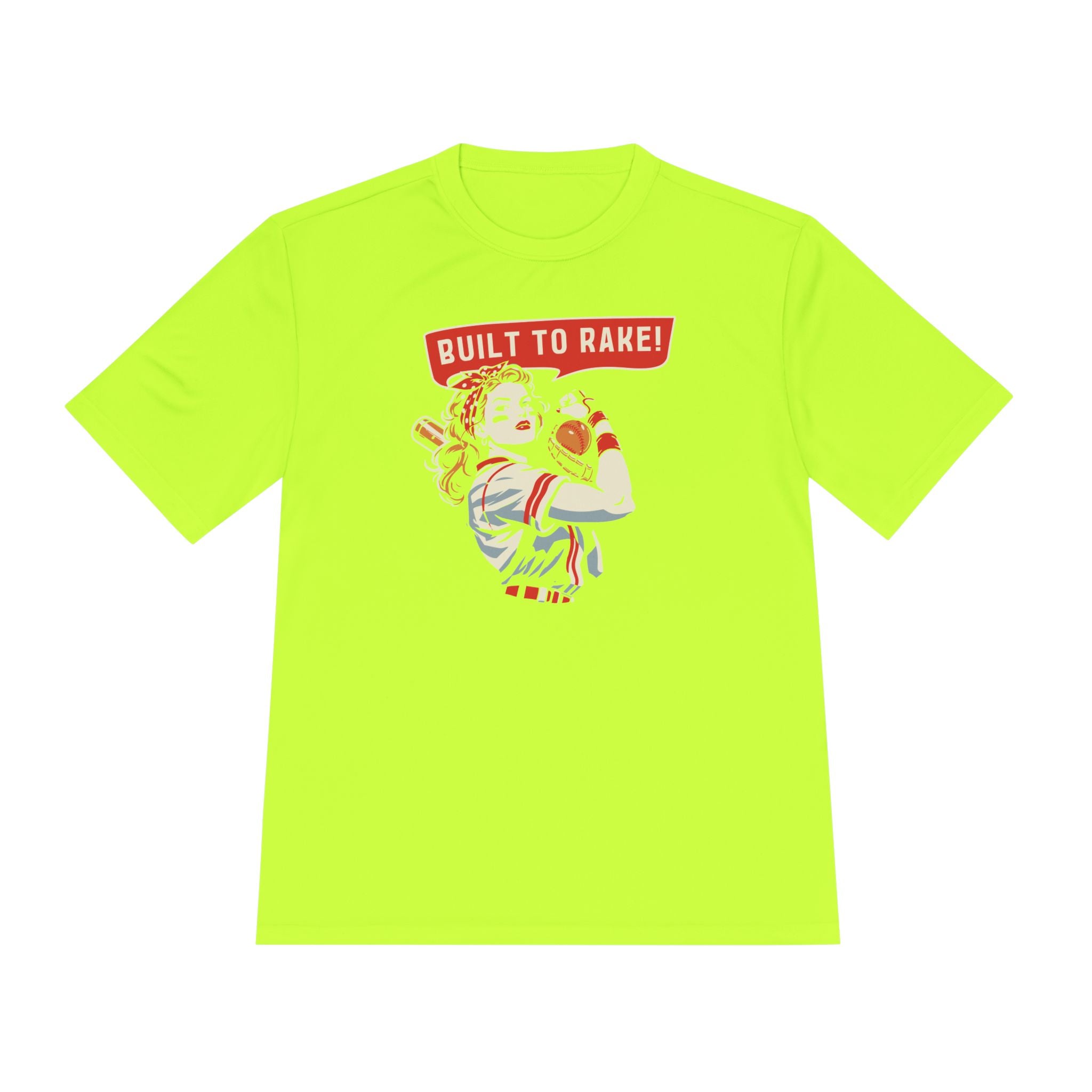 Built To Rake Softball Dry Fit Tee - Rake Baseball Company - RAKE BASEBALL | BASEBALL T-SHIRT | BASEBALL CLOTHING | GOOD VIBES ONLY