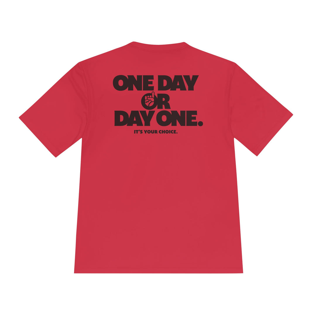 One Day or Day One Dry Fit Tee - Rake Baseball Company - RAKE BASEBALL | BASEBALL T-SHIRT | BASEBALL CLOTHING | GOOD VIBES ONLY