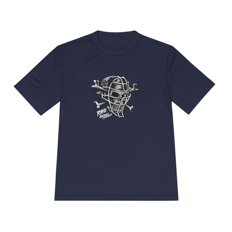 Skull & Bones Catching Dry Fit Tee - Rake Baseball Company - RAKE BASEBALL | BASEBALL T-SHIRT | BASEBALL CLOTHING | GOOD VIBES ONLY