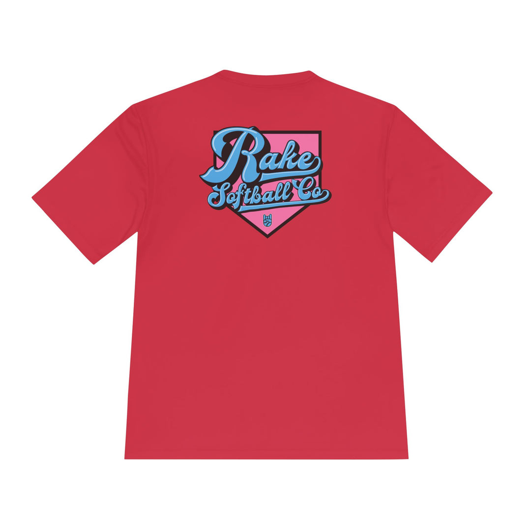 Rake Softball Co. Dry Fit Tee - Rake Baseball Company - RAKE BASEBALL | BASEBALL T-SHIRT | BASEBALL CLOTHING | GOOD VIBES ONLY