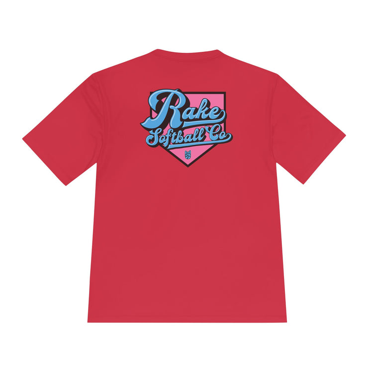 Rake Softball Co. Dry Fit Tee - Rake Baseball Company - RAKE BASEBALL | BASEBALL T-SHIRT | BASEBALL CLOTHING | GOOD VIBES ONLY