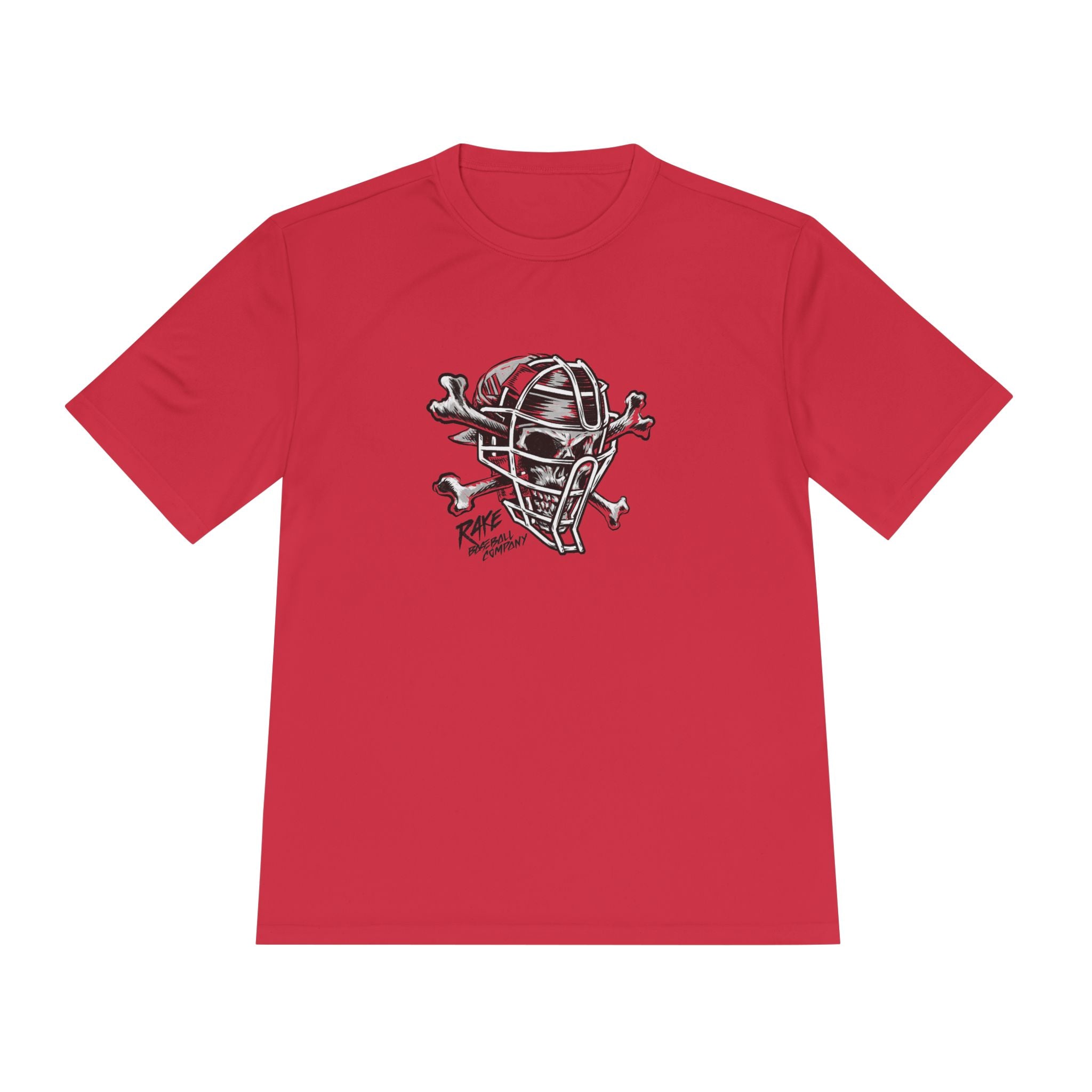 Skull & Bones Catching Dry Fit Tee - Rake Baseball Company - RAKE BASEBALL | BASEBALL T-SHIRT | BASEBALL CLOTHING | GOOD VIBES ONLY