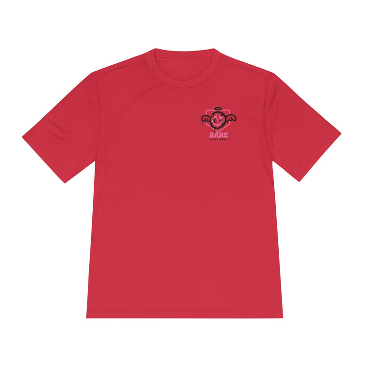 She Angel Drip Softball Dry Fit Tee - Rake Baseball Company - RAKE BASEBALL | BASEBALL T-SHIRT | BASEBALL CLOTHING | GOOD VIBES ONLY