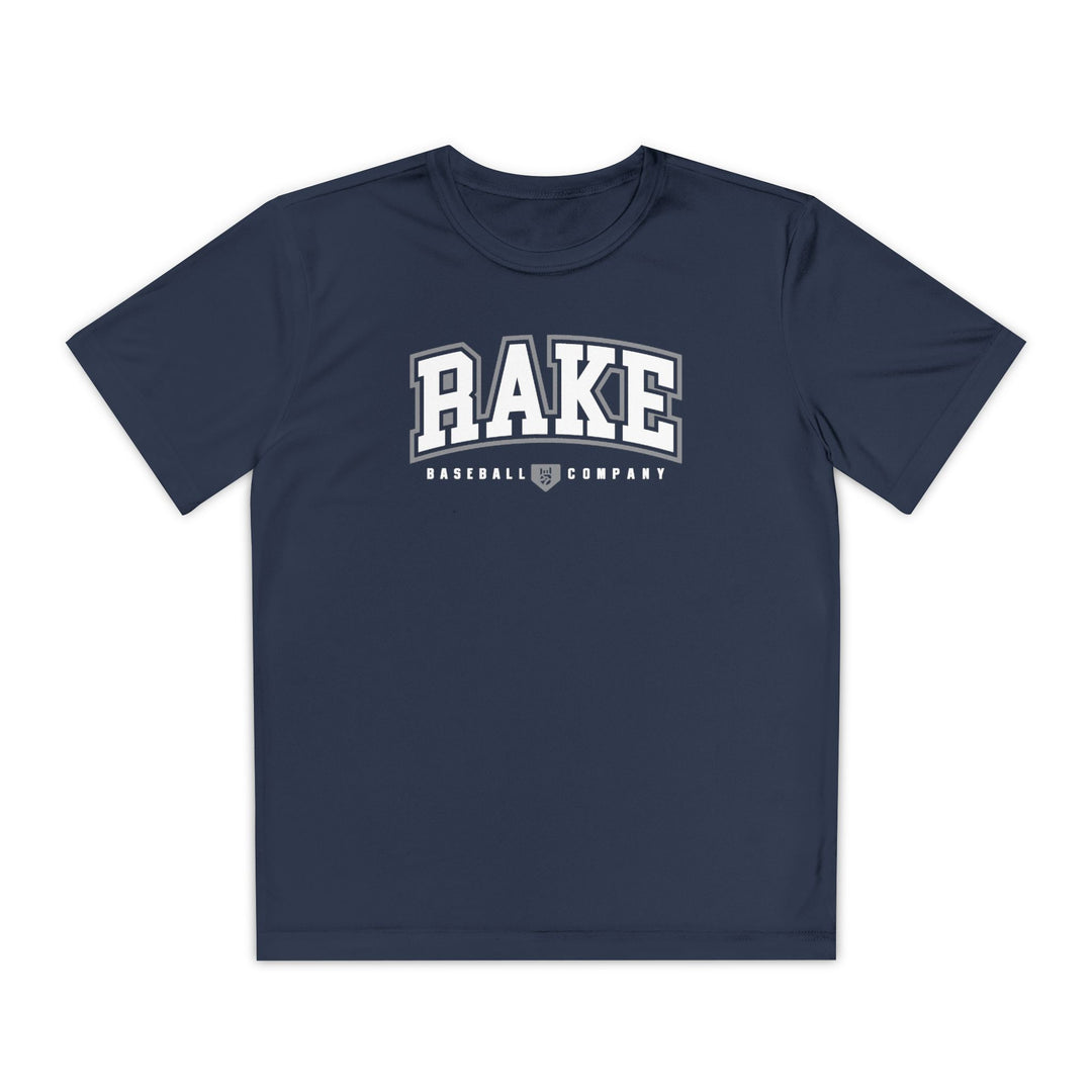 Kids Rake Collegiate Dry Fit Tee - Rake Baseball Company - RAKE BASEBALL | BASEBALL T-SHIRT | BASEBALL CLOTHING | GOOD VIBES ONLY