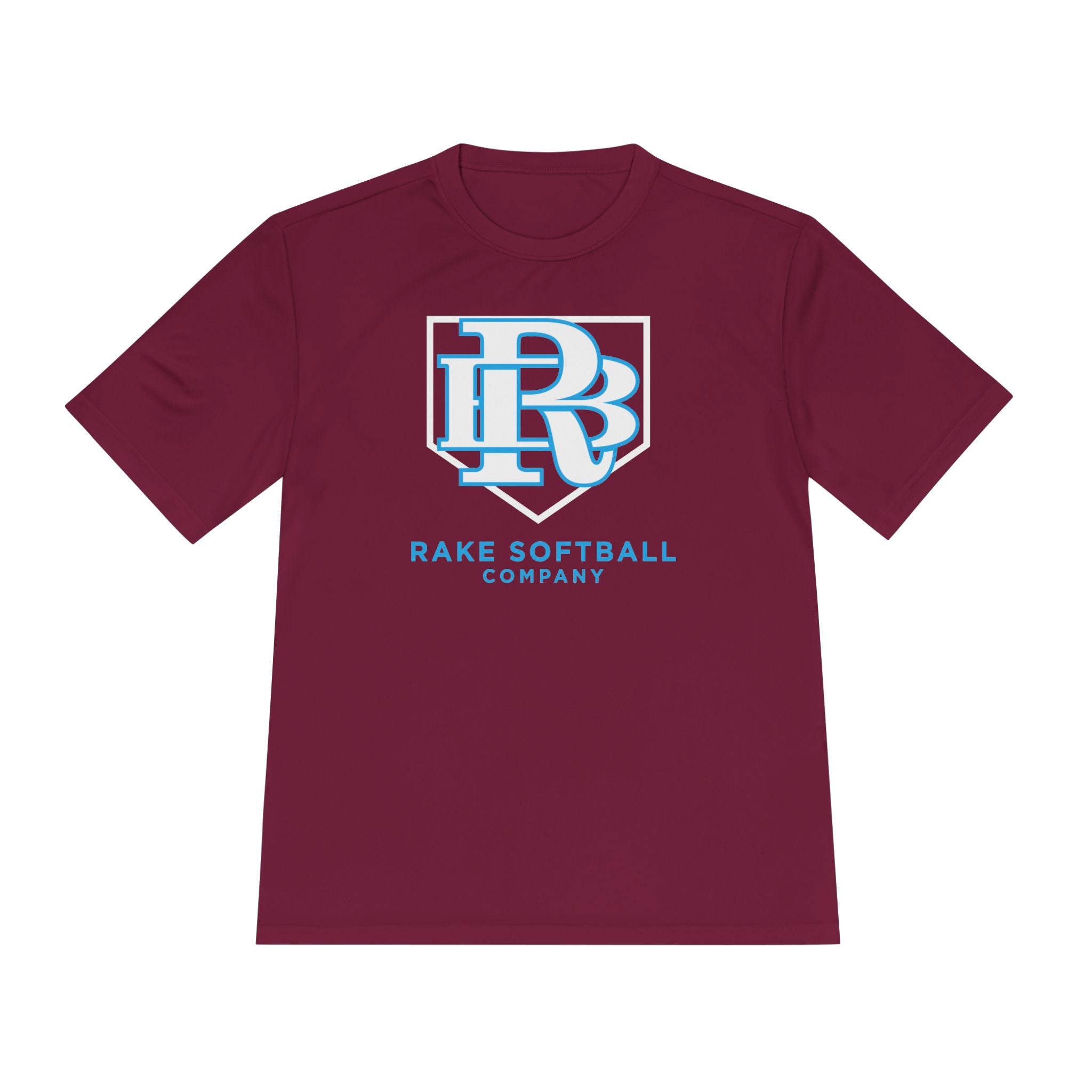 RB Homeplate Softball Dry Fit Tee - Rake Baseball Company - RAKE BASEBALL | BASEBALL T-SHIRT | BASEBALL CLOTHING | GOOD VIBES ONLY