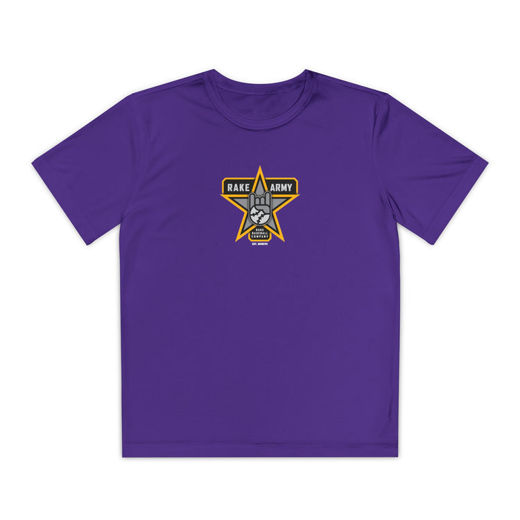 Kids Rake Army Dry Fit Tee - Rake Baseball Company - RAKE BASEBALL | BASEBALL T-SHIRT | BASEBALL CLOTHING | GOOD VIBES ONLY