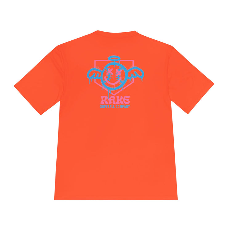 She Angel Drip Softball Dry Fit Tee - Rake Baseball Company - RAKE BASEBALL | BASEBALL T-SHIRT | BASEBALL CLOTHING | GOOD VIBES ONLY
