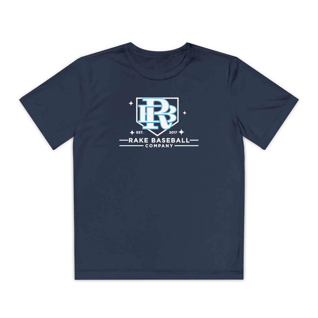 Kids Rake Baseball Homeplate Tee Dry Fit Tee - Rake Baseball Company - RAKE BASEBALL | BASEBALL T-SHIRT | BASEBALL CLOTHING | GOOD VIBES ONLY