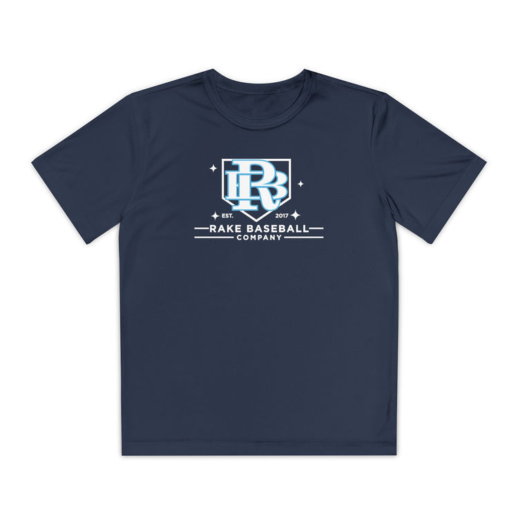 Kids Rake Baseball Homeplate Tee Dry Fit Tee - Rake Baseball Company - RAKE BASEBALL | BASEBALL T-SHIRT | BASEBALL CLOTHING | GOOD VIBES ONLY