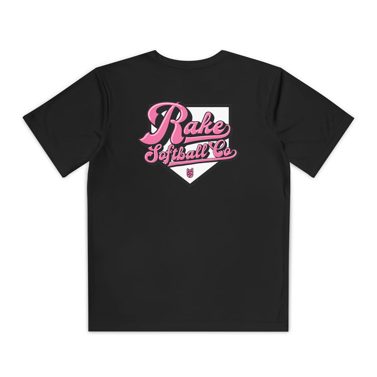 Kids Rake Softball Co. Dry Fit Tee - Rake Baseball Company - RAKE BASEBALL | BASEBALL T-SHIRT | BASEBALL CLOTHING | GOOD VIBES ONLY