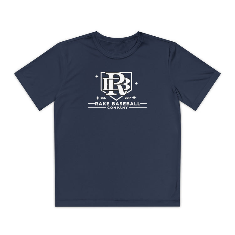 Kids Rake Baseball Homeplate Tee Dry Fit Tee - Rake Baseball Company - RAKE BASEBALL | BASEBALL T-SHIRT | BASEBALL CLOTHING | GOOD VIBES ONLY