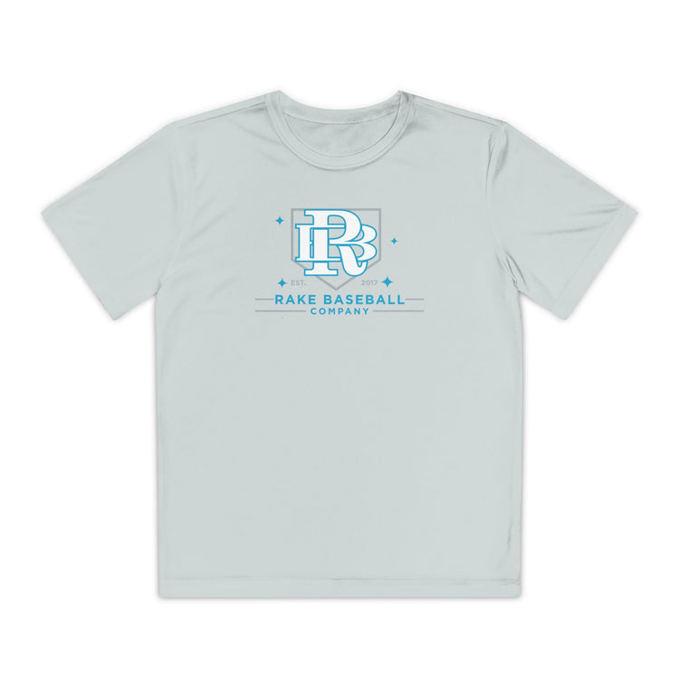 Kids Rake Baseball Homeplate Tee Dry Fit Tee - Rake Baseball Company - RAKE BASEBALL | BASEBALL T-SHIRT | BASEBALL CLOTHING | GOOD VIBES ONLY