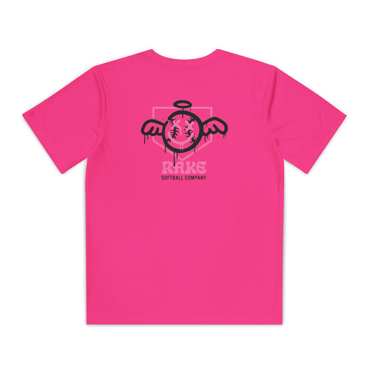 Kids She Angel Drip Softball Dry Fit Tee - Rake Baseball Company - RAKE BASEBALL | BASEBALL T-SHIRT | BASEBALL CLOTHING | GOOD VIBES ONLY