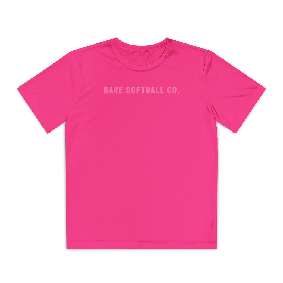 Kids Rake Softball Company Dry Fit Tee - Rake Baseball Company - RAKE BASEBALL | BASEBALL T-SHIRT | BASEBALL CLOTHING | GOOD VIBES ONLY
