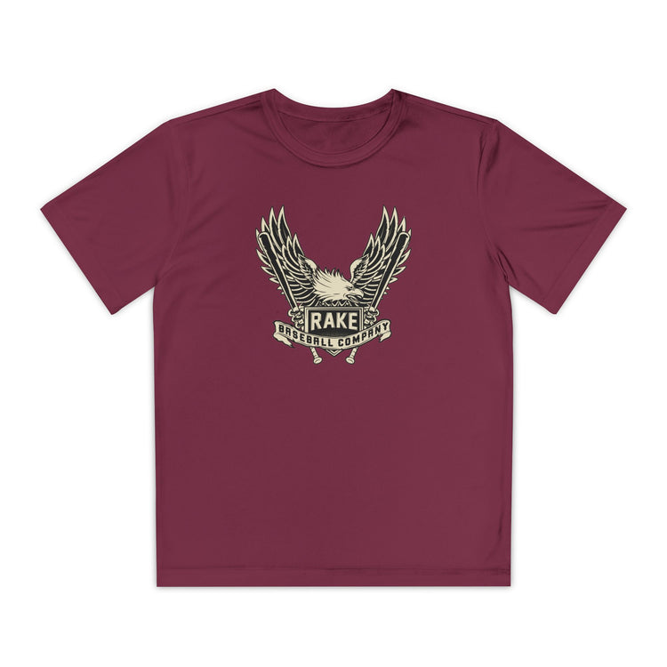 Kids Rake Eagle Dry Fit Tee - Rake Baseball Company - RAKE BASEBALL | BASEBALL T-SHIRT | BASEBALL CLOTHING | GOOD VIBES ONLY