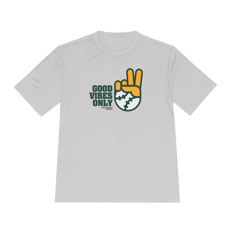 Sacramento Inspired GVO Dry Fit Tee - Rake Baseball Company - RAKE BASEBALL | BASEBALL T-SHIRT | BASEBALL CLOTHING | GOOD VIBES ONLY