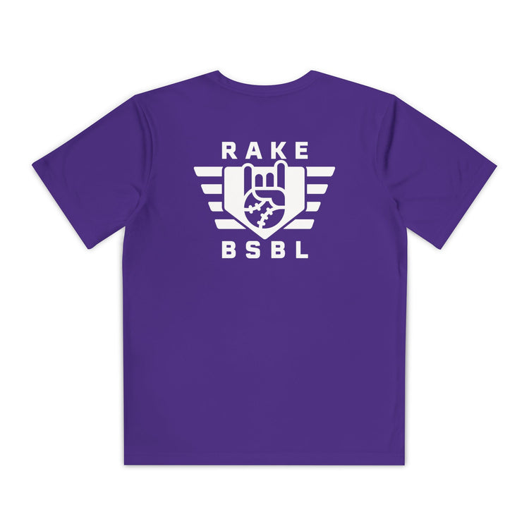 Kids Rake Flag Dry Fit Tee - Rake Baseball Company - RAKE BASEBALL | BASEBALL T-SHIRT | BASEBALL CLOTHING | GOOD VIBES ONLY