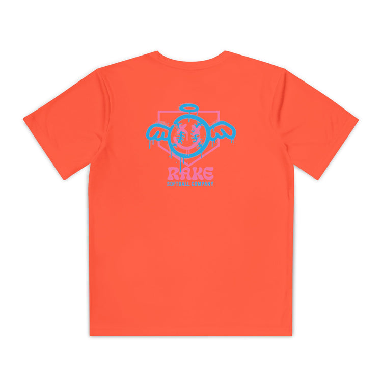 Kids She Angel Drip Softball Dry Fit Tee - Rake Baseball Company - RAKE BASEBALL | BASEBALL T-SHIRT | BASEBALL CLOTHING | GOOD VIBES ONLY