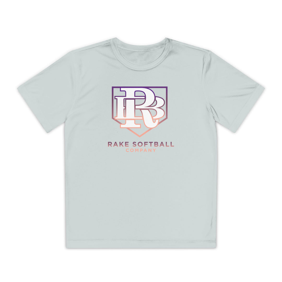 Kids RB Homeplate Softball Dry Fit Tee - Rake Baseball Company - RAKE BASEBALL | BASEBALL T-SHIRT | BASEBALL CLOTHING | GOOD VIBES ONLY