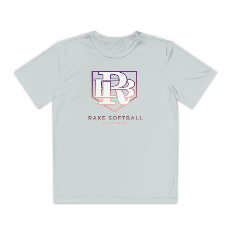 Kids RB Homeplate Softball Dry Fit Tee - Rake Baseball Company - RAKE BASEBALL | BASEBALL T-SHIRT | BASEBALL CLOTHING | GOOD VIBES ONLY