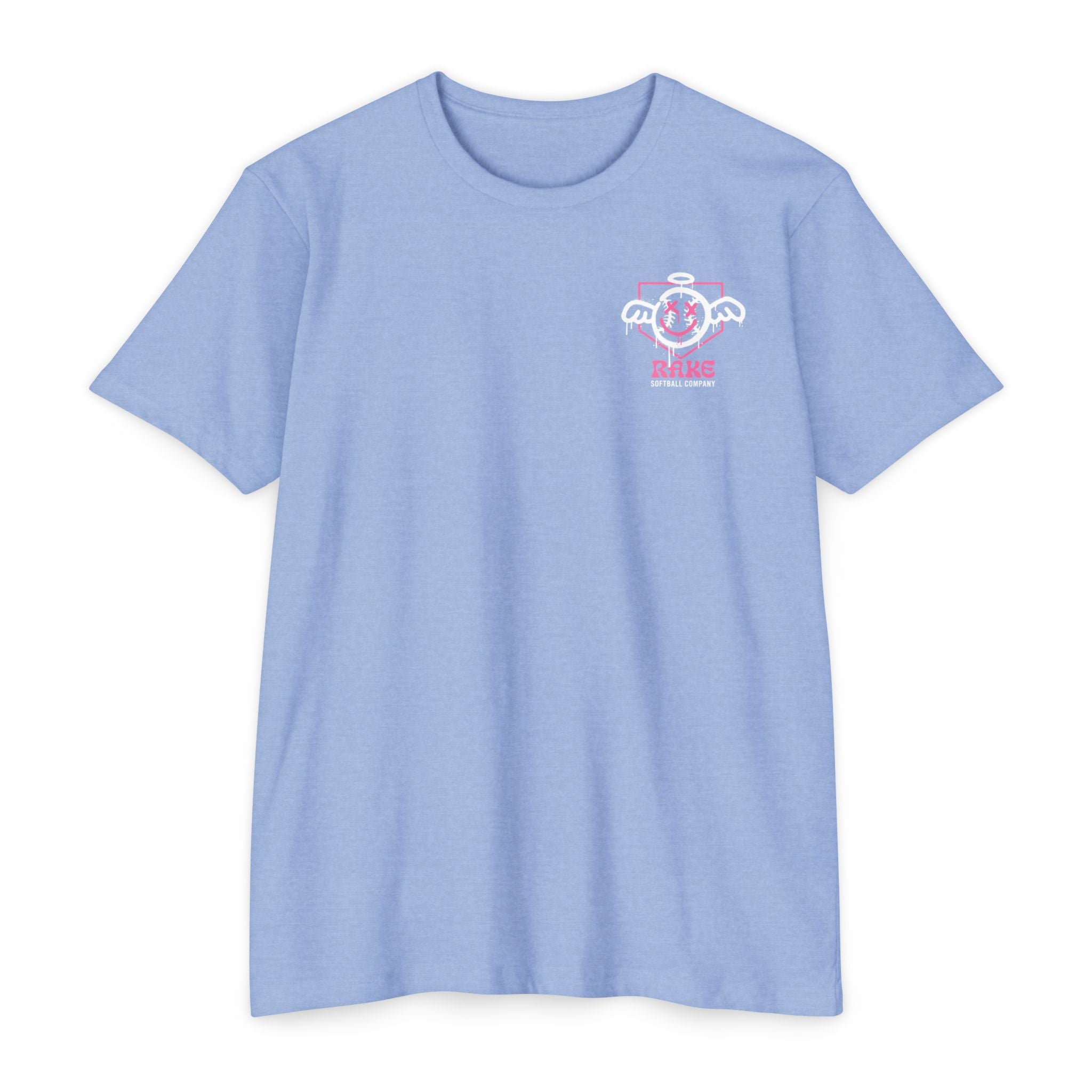 She Angel Drip Softball Tee - Rake Baseball Company - RAKE BASEBALL | BASEBALL T-SHIRT | BASEBALL CLOTHING | GOOD VIBES ONLY