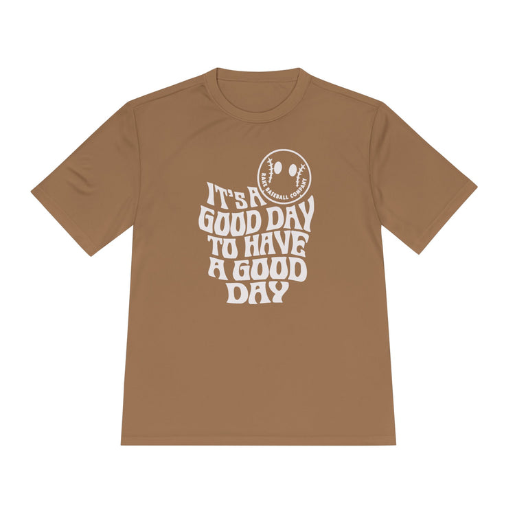 It's a Good Day Dry Fit Tee - Rake Baseball Company - RAKE BASEBALL | BASEBALL T-SHIRT | BASEBALL CLOTHING | GOOD VIBES ONLY