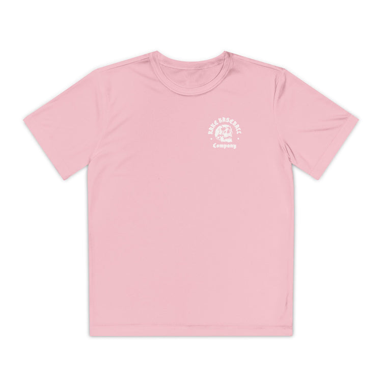 Kids Skull Work For It Dry Fit Tee - Rake Baseball Company - RAKE BASEBALL | BASEBALL T-SHIRT | BASEBALL CLOTHING | GOOD VIBES ONLY
